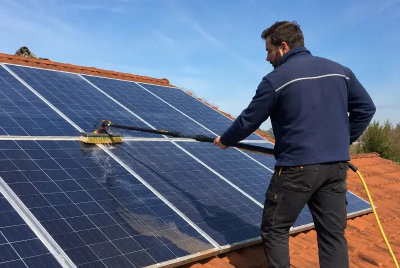 Nettoyage et entretien de panneaux solaires à Chamadelle