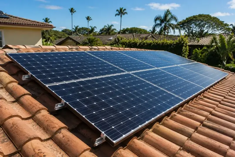 Installation de panneaux solaires à Chamadelle